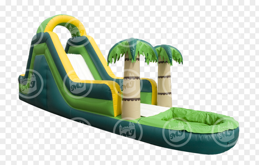 Floating Island Water Slide Game Recreation Playground PNG