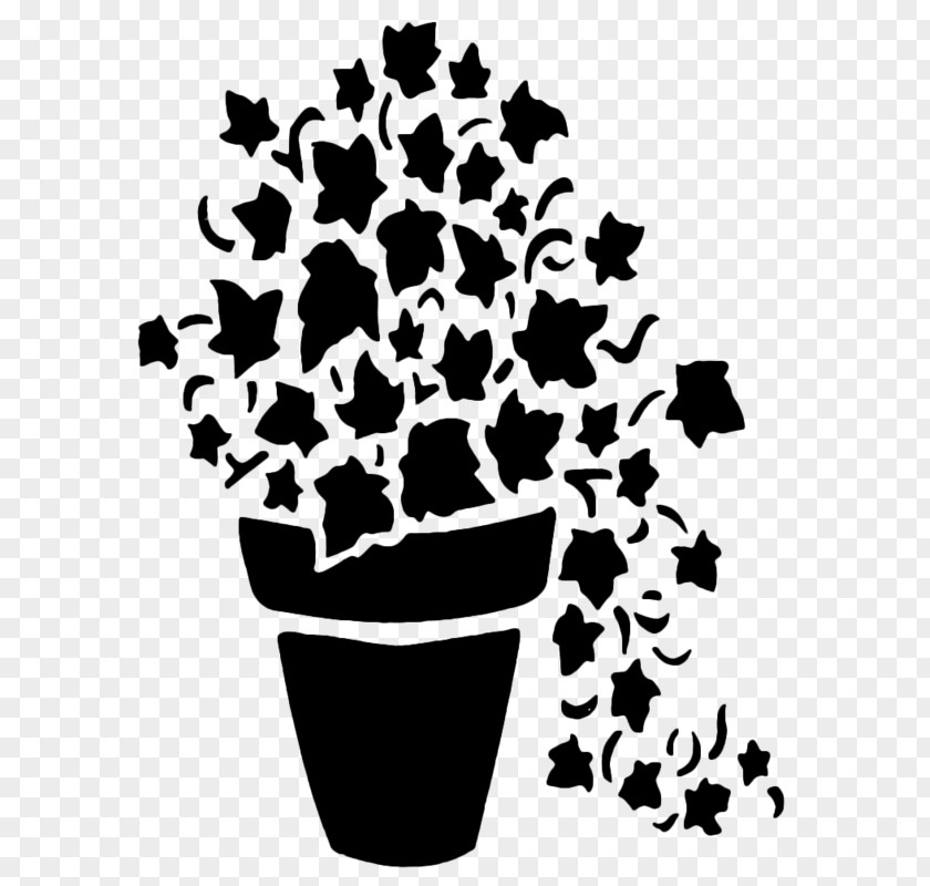Leaf Black-and-white Flowerpot Plant PNG
