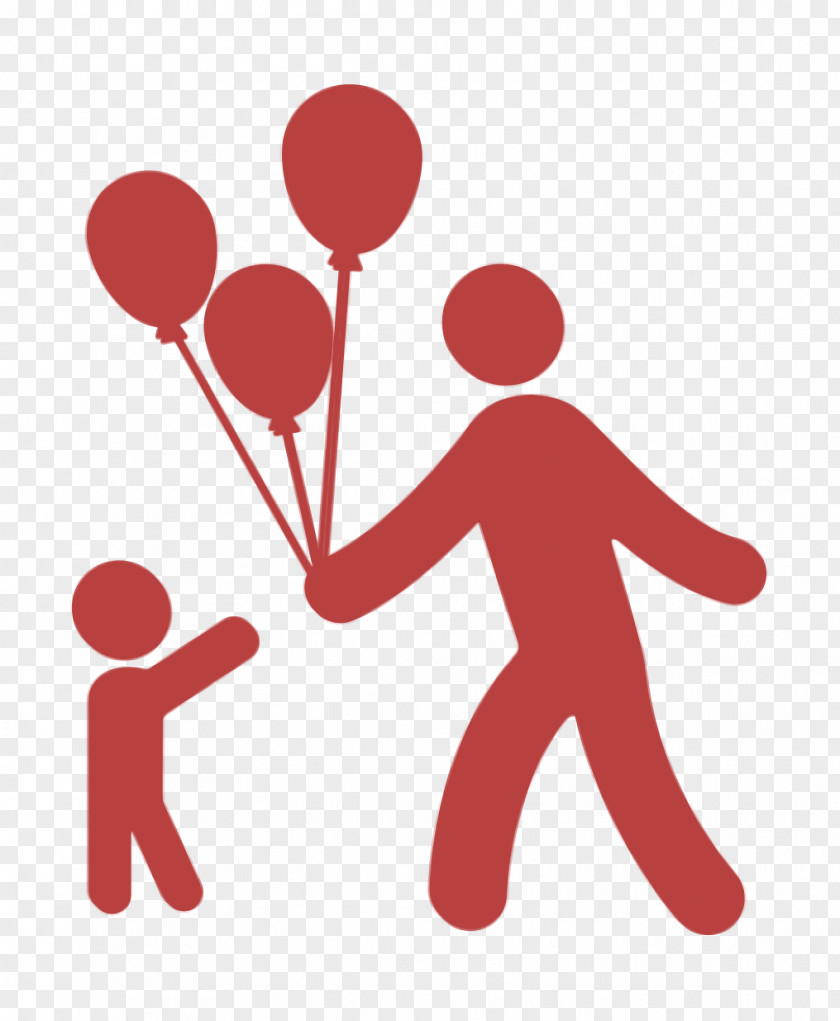 Man Child And Balloons Icon People PNG