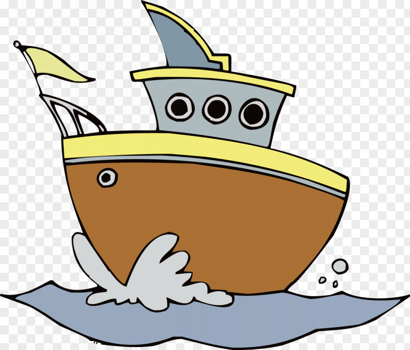Moving Cartoon Boat Ship Clip Art PNG