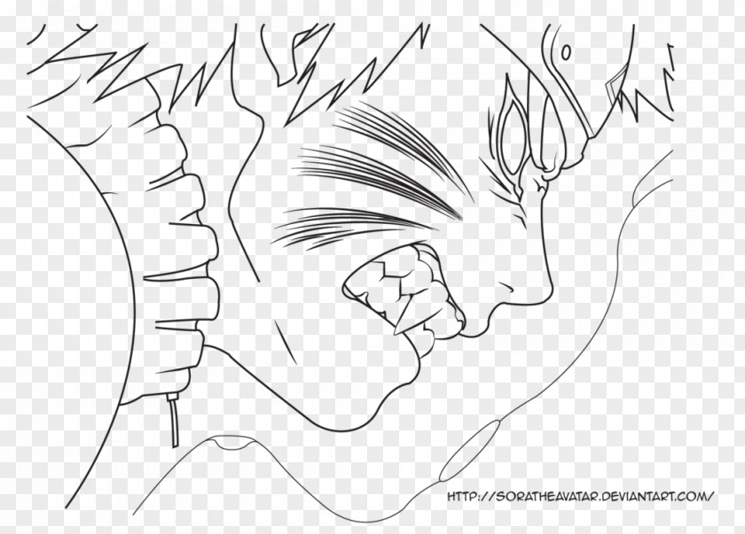 Naruto Shippuden: Vs. Sasuke Minato Namikaze Drawing Kurama Line Art PNG