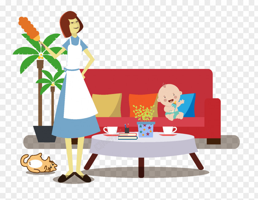 Sharing Furniture House Cartoon PNG