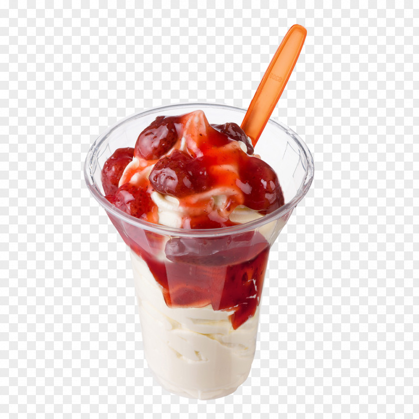 Strawberry Ice Sundae Cholado Cream Milkshake Frozen Yogurt PNG