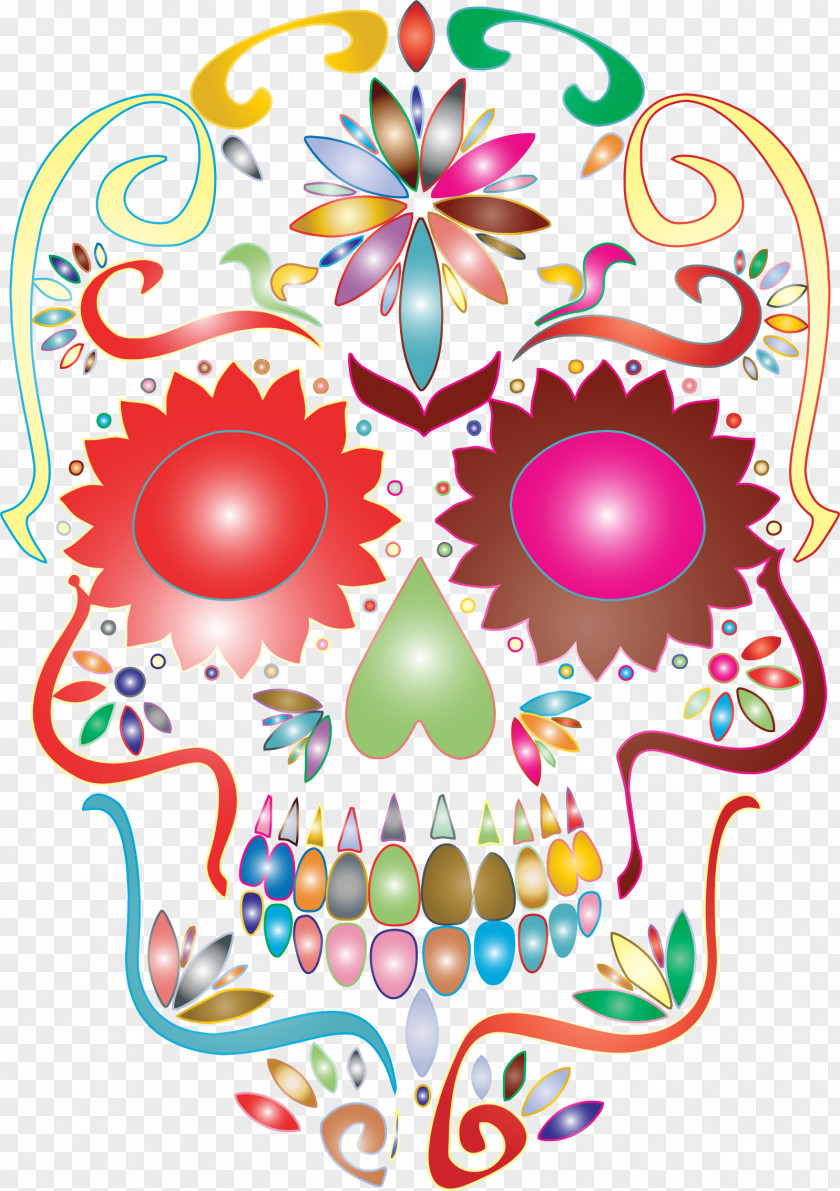 Sugar Calavera Skull Desktop Wallpaper Clip Art PNG