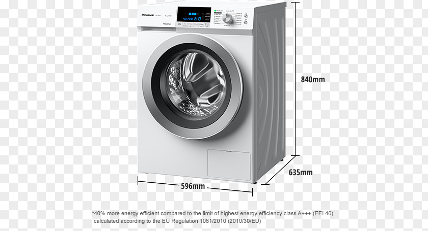 Washing Machine Panasonic 8KG 1400 Autocare A+++ Machines NA-148XR1 NA-148XS1 PNG