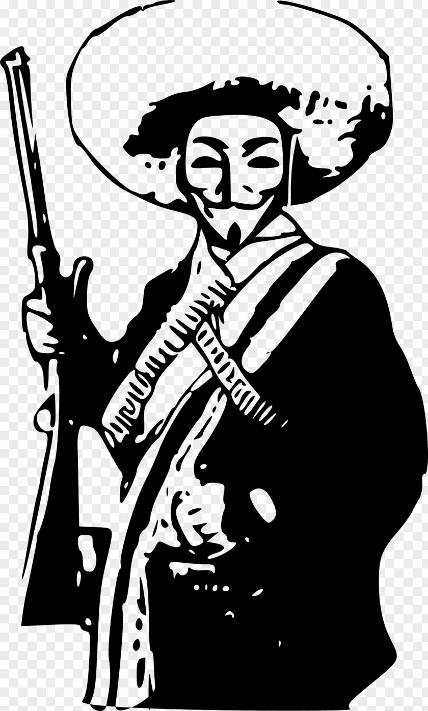 Anonymous Mexican Revolution Emiliano Zapata Technological University UTEZ Clip Art PNG