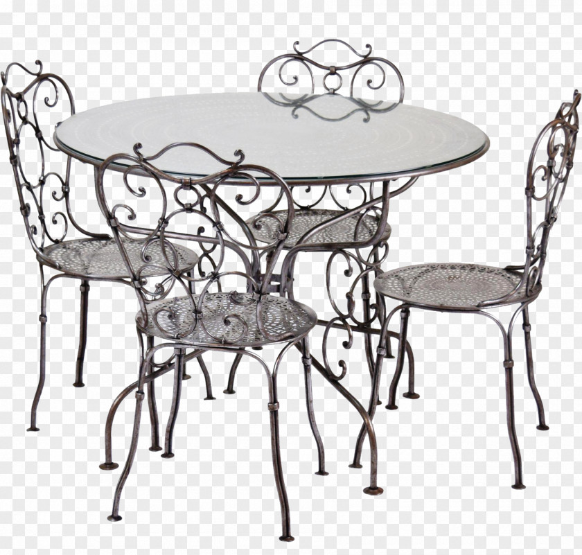 Chair Table Iron Furniture Steel PNG