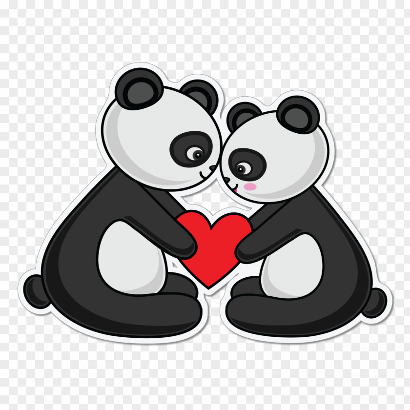 Giant Panda Love Clip Art PNG