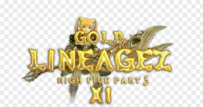 Gold Header Lineage II Computer Servers Game Non-player Character Logo PNG