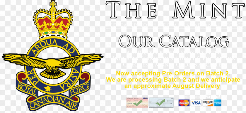 Royal Canadian Air Force Brand Symbol Yellow Font PNG