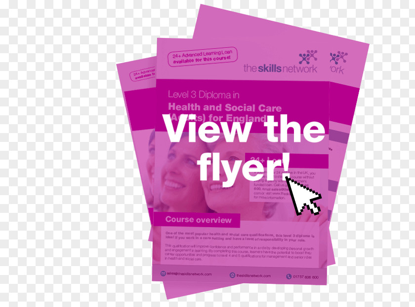 Flyer Stand Pink M Brand RTV Font PNG