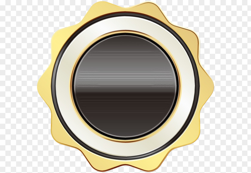 Oval Label Yellow Circle PNG