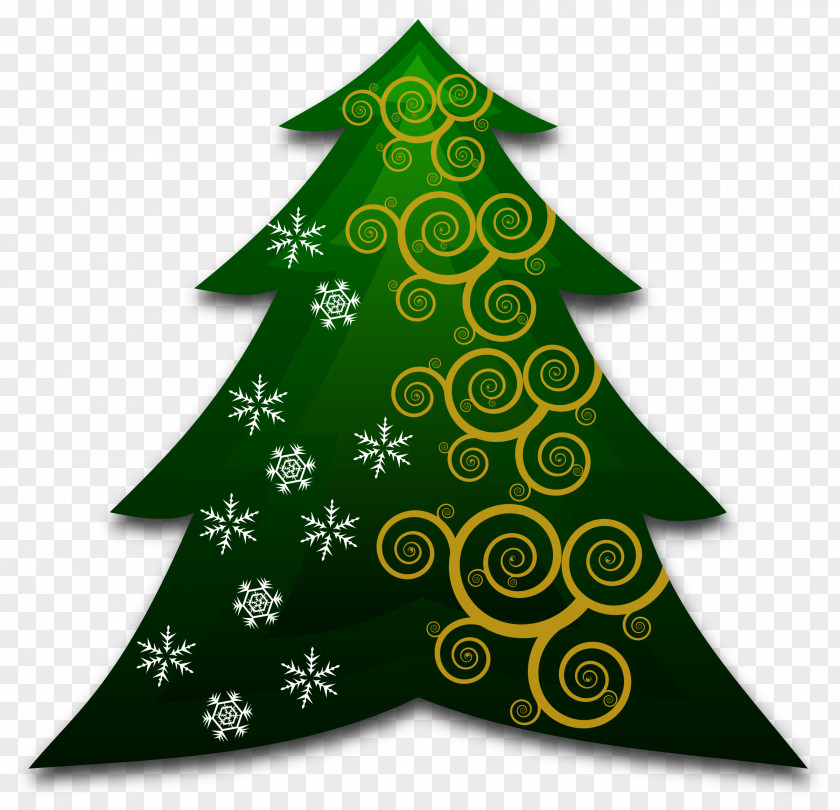 Snowflake Christmas Tree Drawing PNG