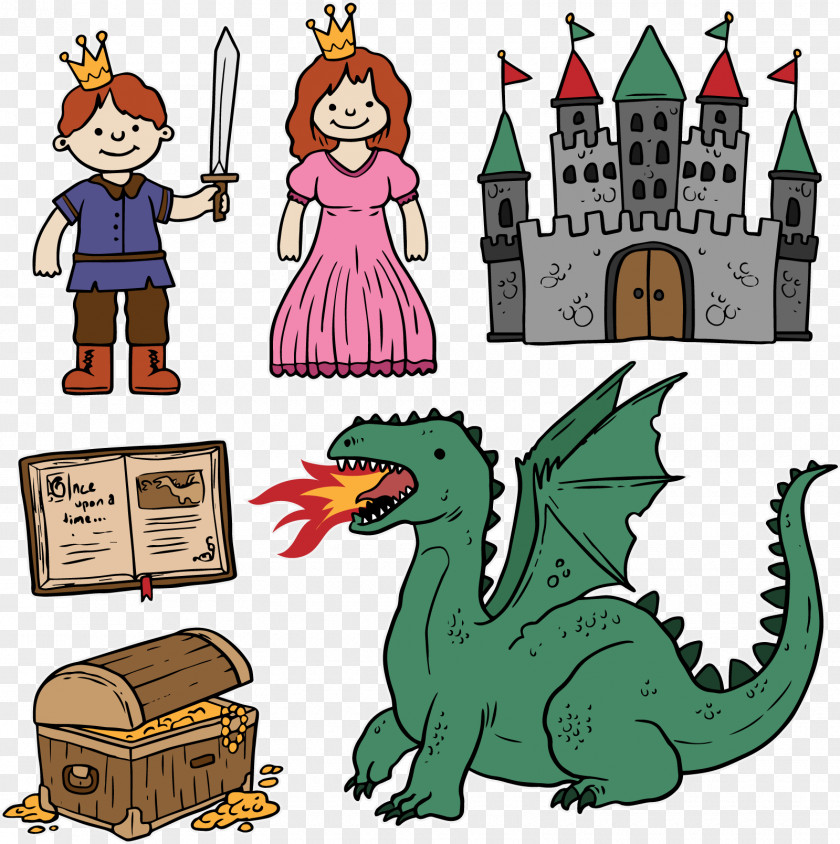 Vector Fairy Tale Save Princess Android Clip Art PNG