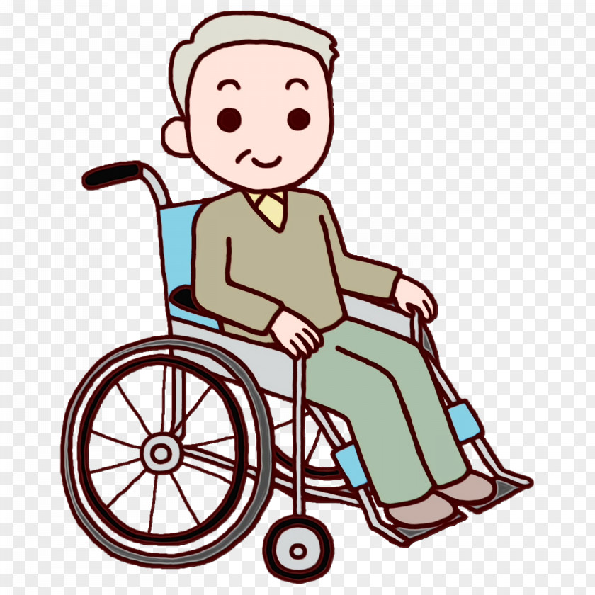 Wheelchair Cartoon Area Headgear Behavior PNG