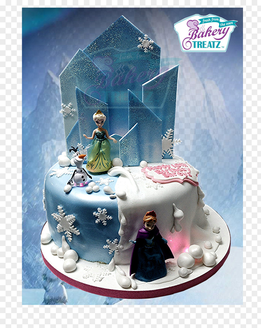 Frozen Cake Picture Birthday Sugar Decorating Torte PNG