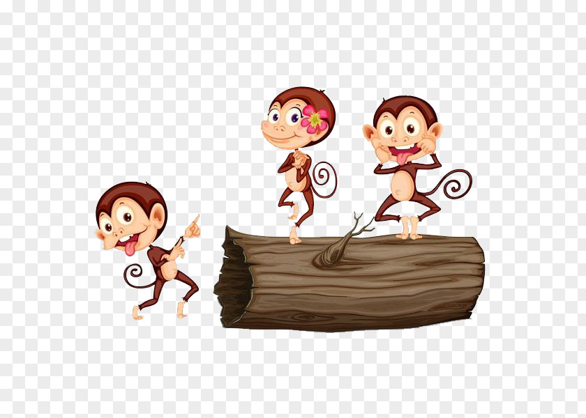 Naughty Monkey Three Wise Monkeys Illustration PNG