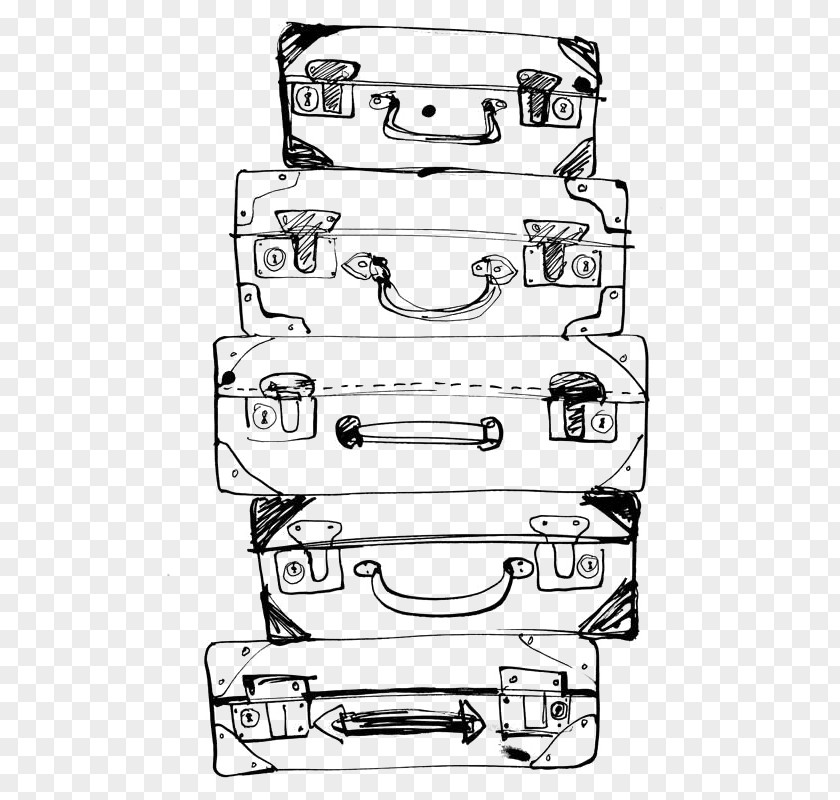 Suitcase Painting Drawing Travel PNG