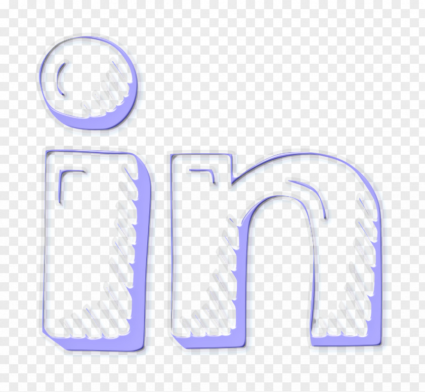 Text Social Icon Hand Drawn Linked In PNG