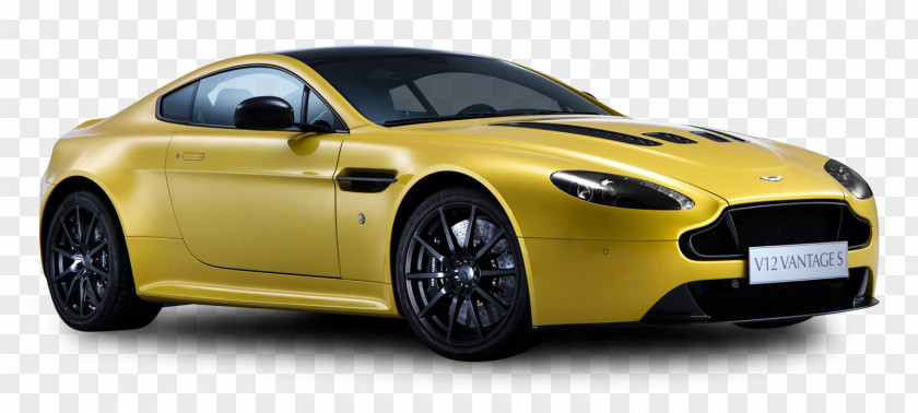 Aston Martin V12 Vantage S Yellow Car 2017 Sports PNG