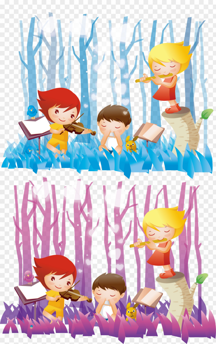 Children's Winter Vector Illustration Material Graphic Design PNG
