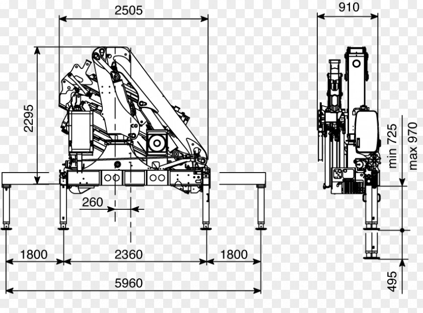 Crane Mobile Truck Drawing Machine PNG