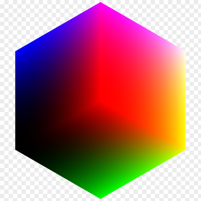 Cube RGB Color Space Model CMYK Red PNG