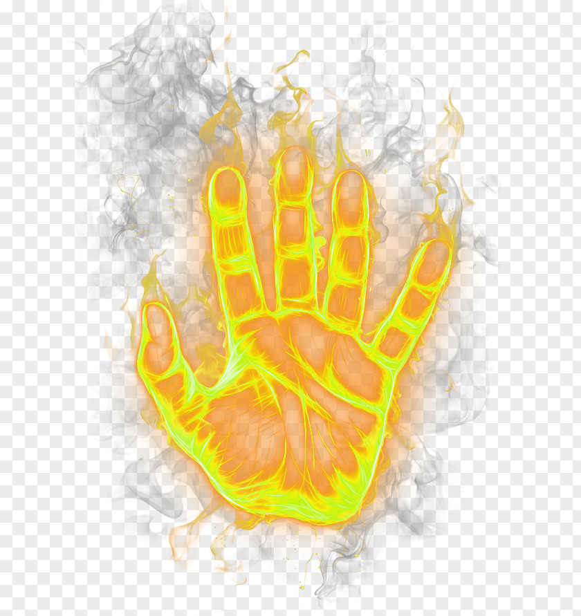 Orange Fresh Flame Palm Effect Element Graphic Design Download PNG