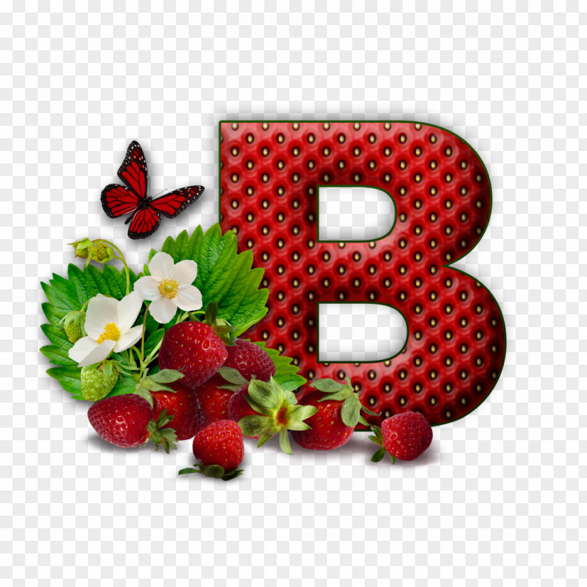 Strawberry Letter Alphabet V Initial PNG