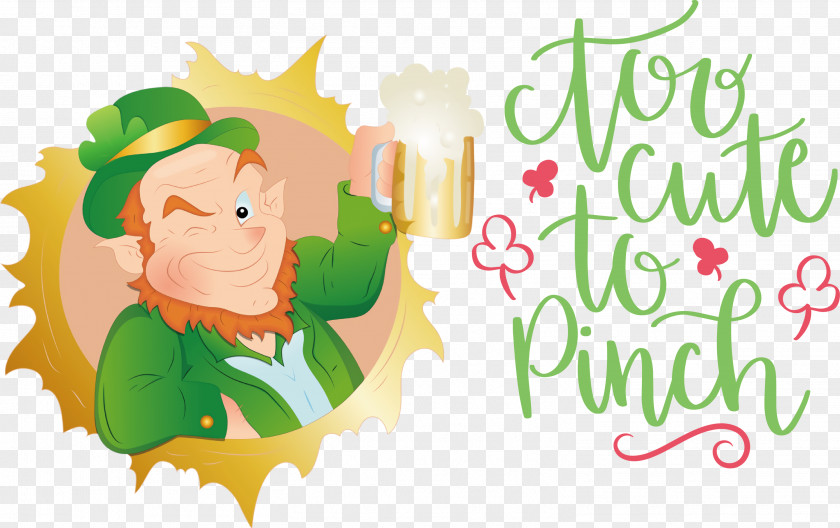 Too Cute_to Pinch St Patricks Day PNG