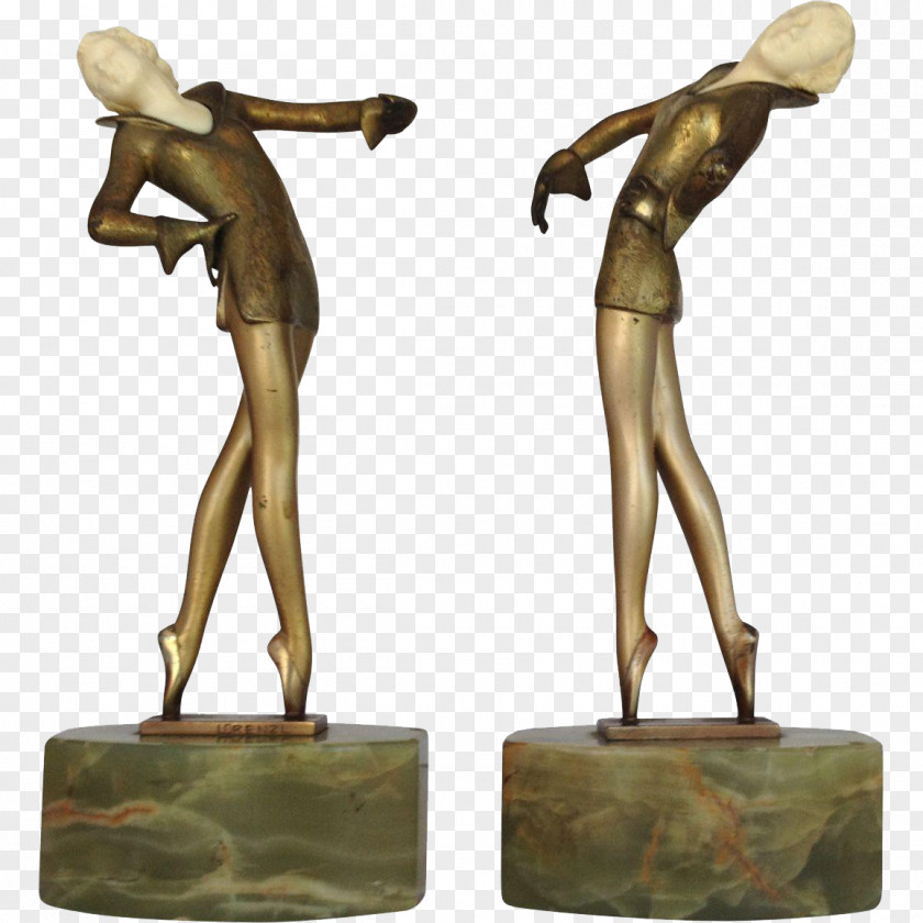 Ballet Bronze Sculpture Dancer Art Deco PNG