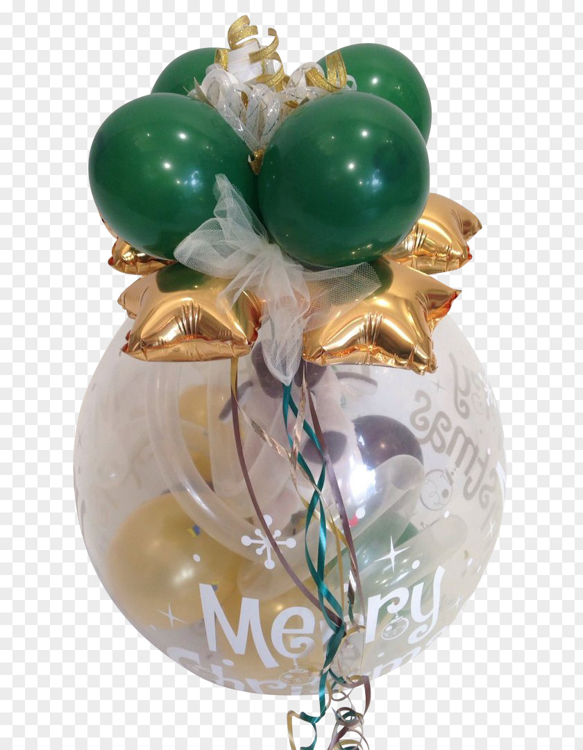 Ballon Gold Gemstone Christmas Ornament Turquoise Bead Day PNG