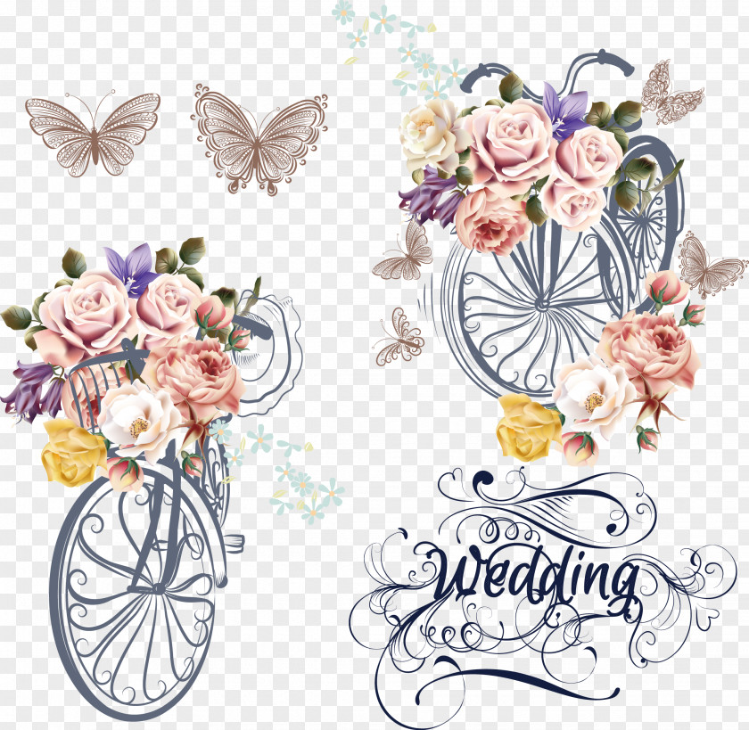 Bicycle Wedding Bouquet Flower PNG