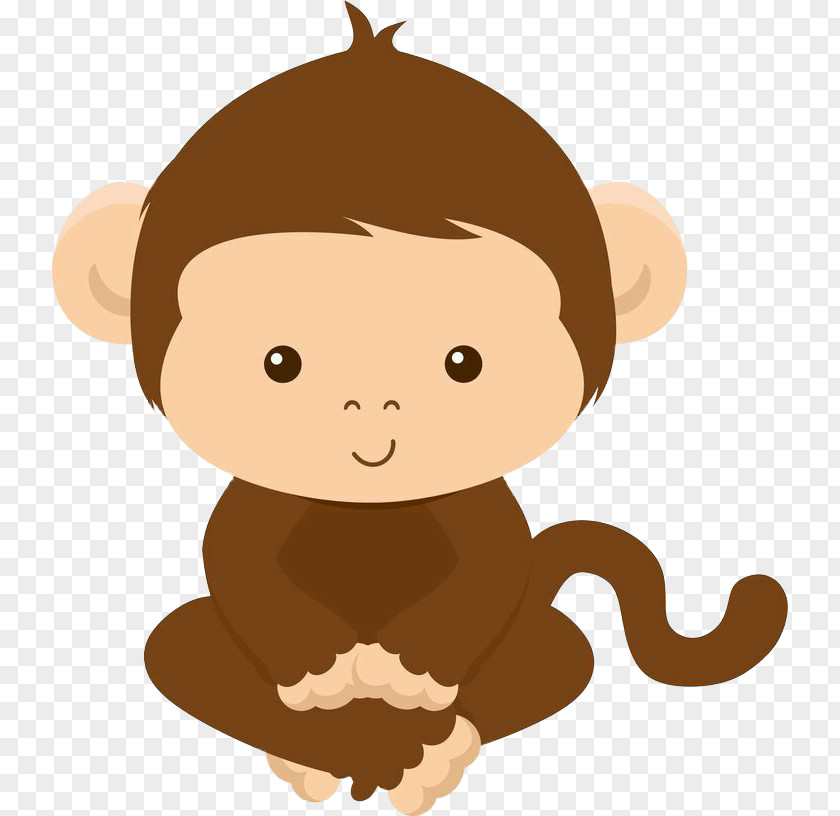 Cute Little Monkey Child Clip Art PNG