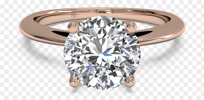 Gold Engagement Ring Solitaire Jewellery PNG