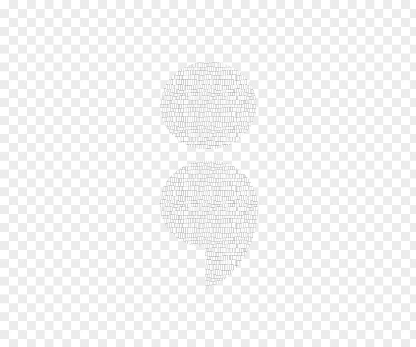 Semicolon White Font PNG