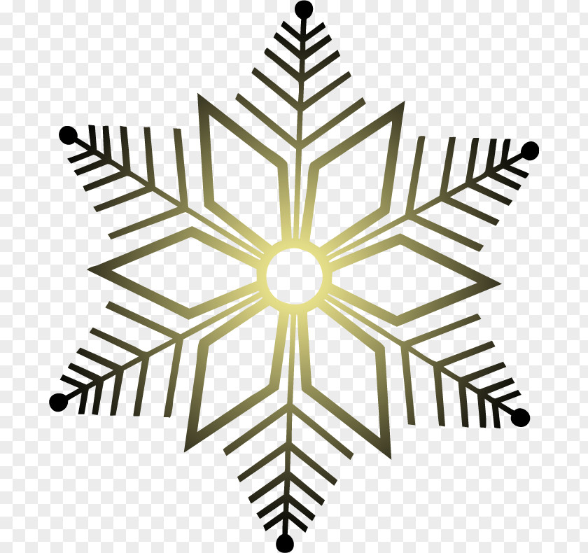 Hand Painted Black Snowflake Red Green Clip Art PNG