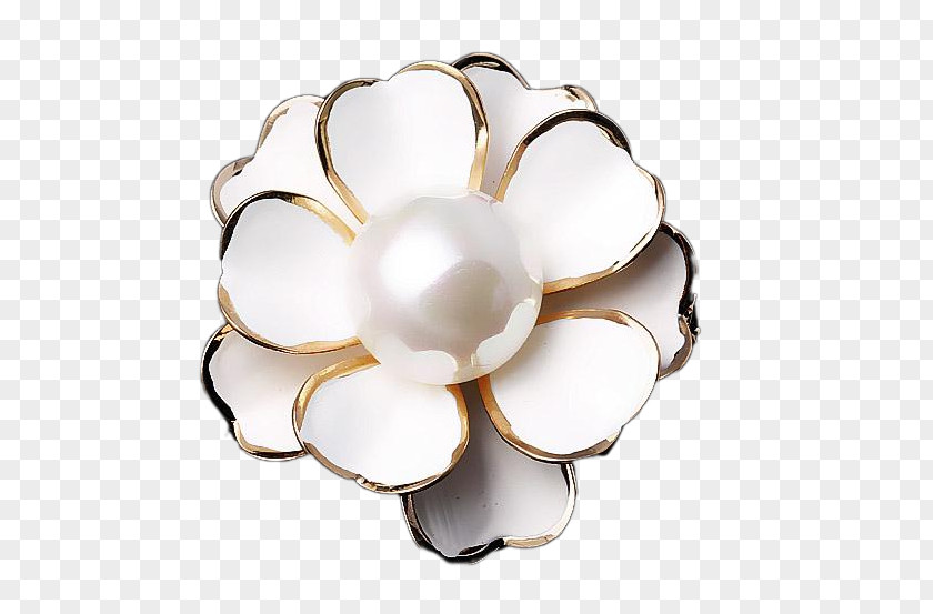 White Camellia Brooch Love Imitation Pearls Pearl Jewellery PNG