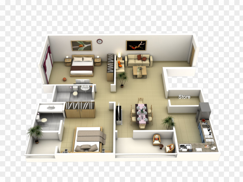House Bedroom Plan PNG