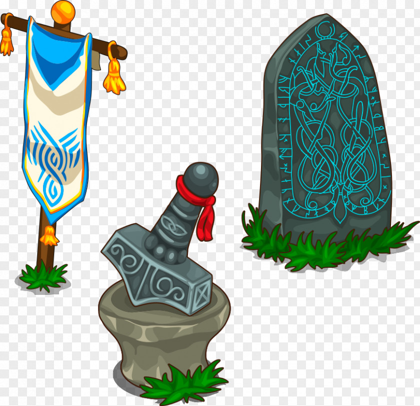 Vector Banner Stone Sword Euclidean Stele PNG