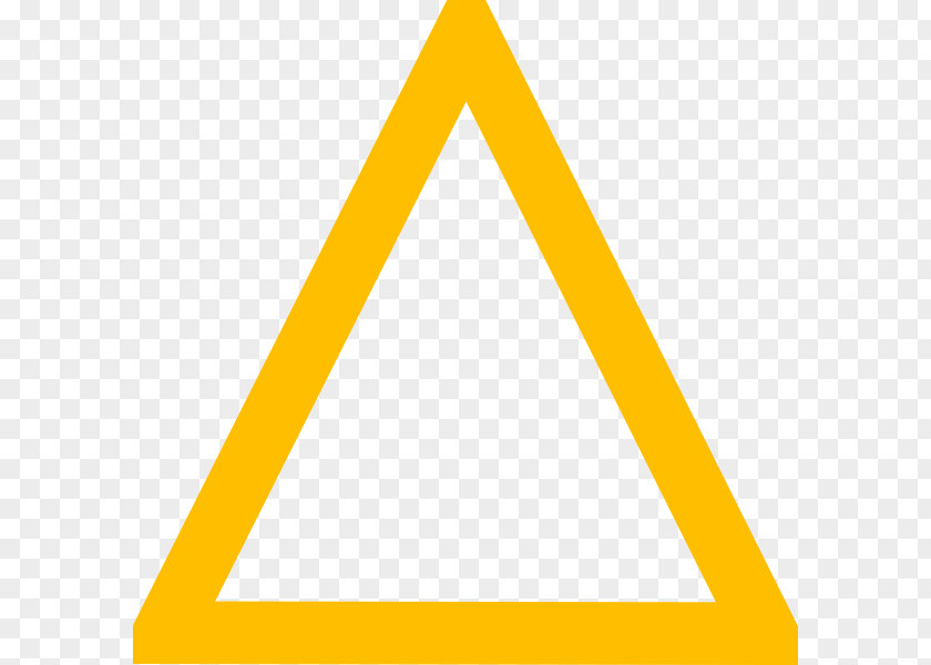 TRIANGLE Yellow Clip Art PNG