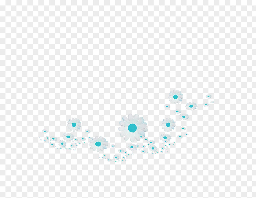 Floating Flower Blue Sky Pattern PNG