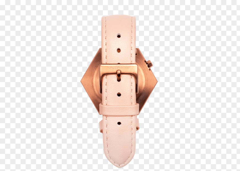 Hexagonal Shape Gold Watch Strap Analog PNG