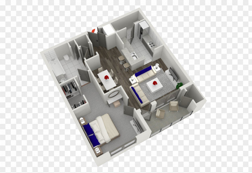 House 3D Floor Plan Atlanta PNG