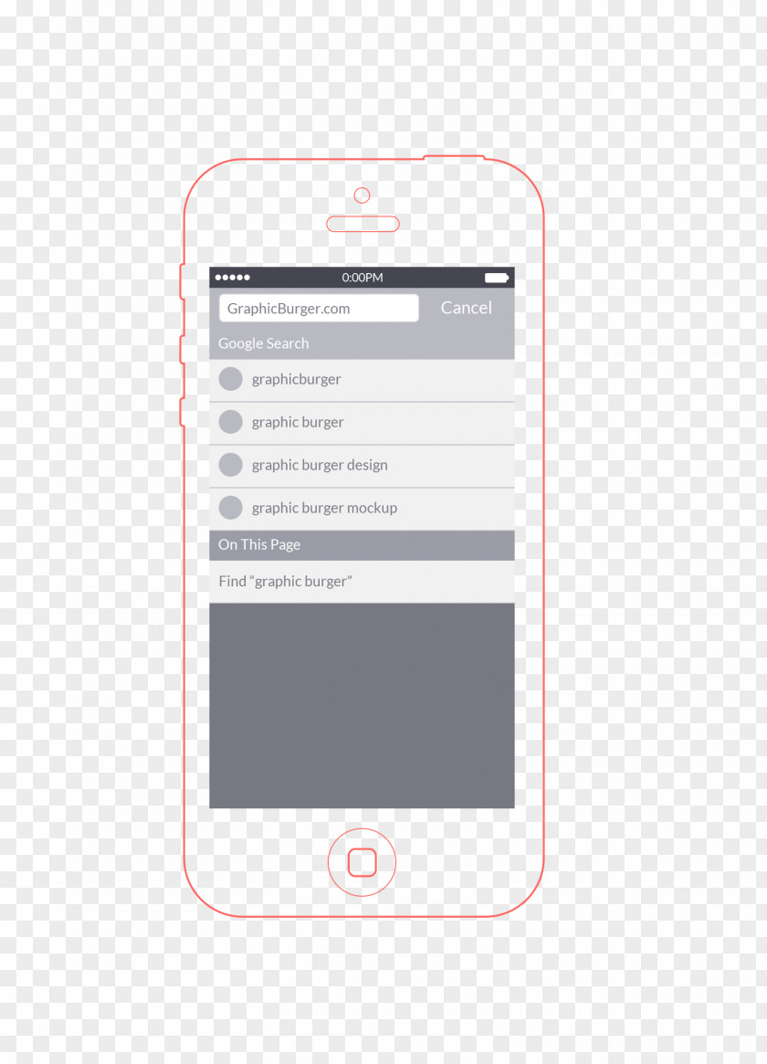 Search Phone Wireframe Templates Feature Smartphone Mobile User Interface Prototype PNG