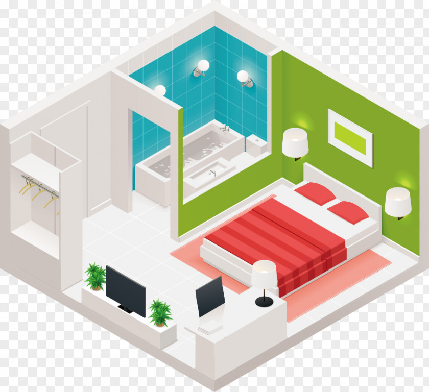Vector Small Apartment Design Living Room Hotel Icon PNG