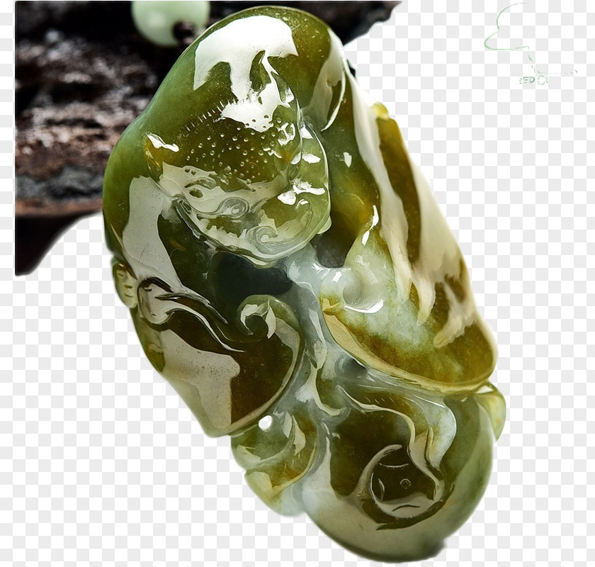 Yellow Jade Auspicious Bat Jadeite Designer PNG