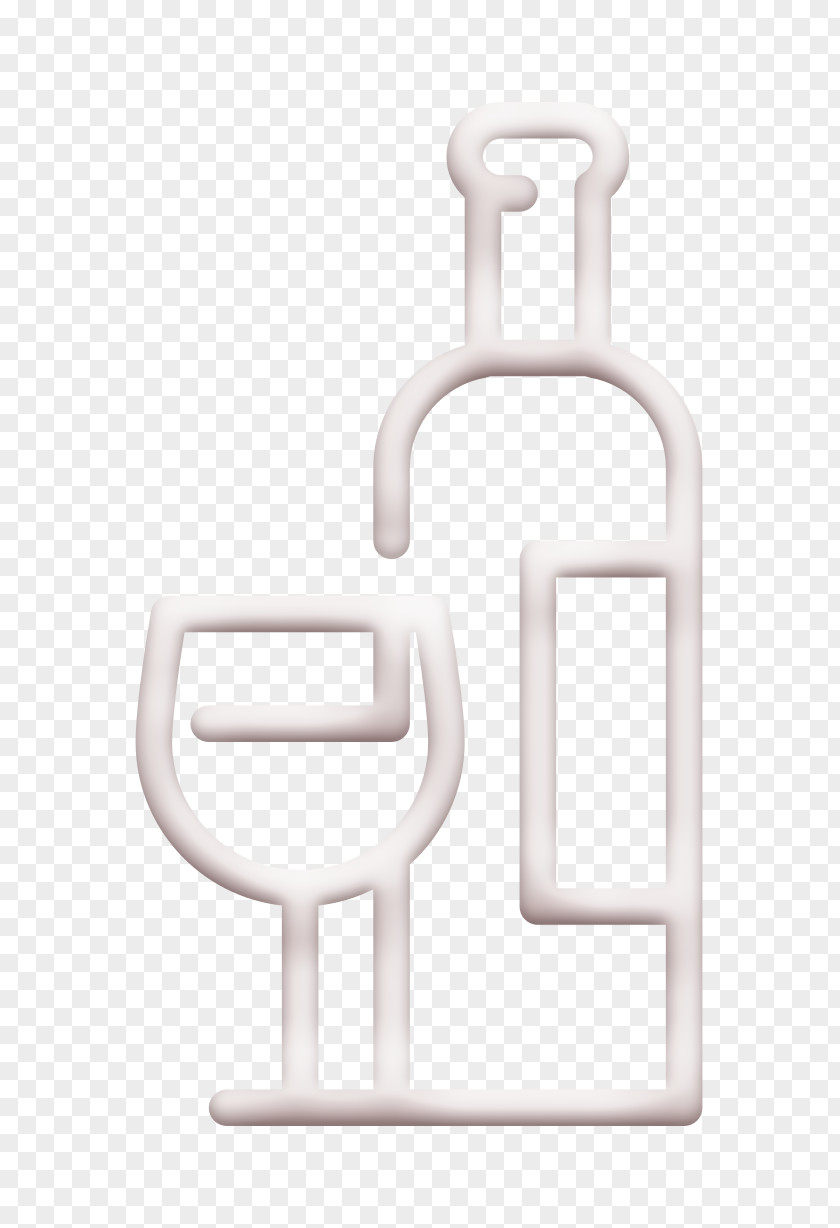 Linear Detailed Travel Elements Icon Wine PNG