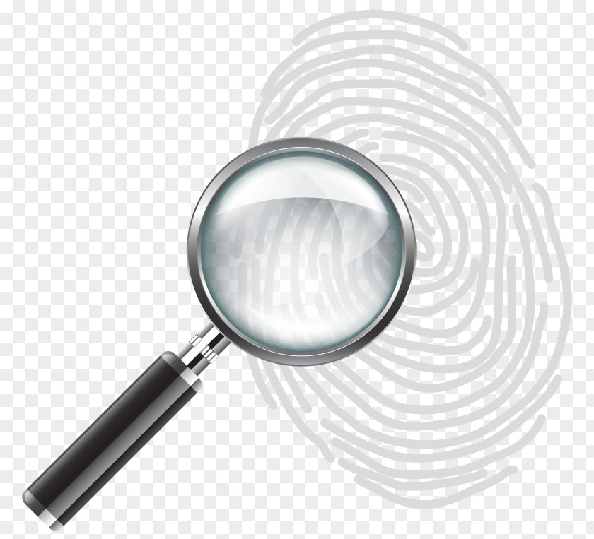 Magnifying Glass Fingerprint Clip Art PNG