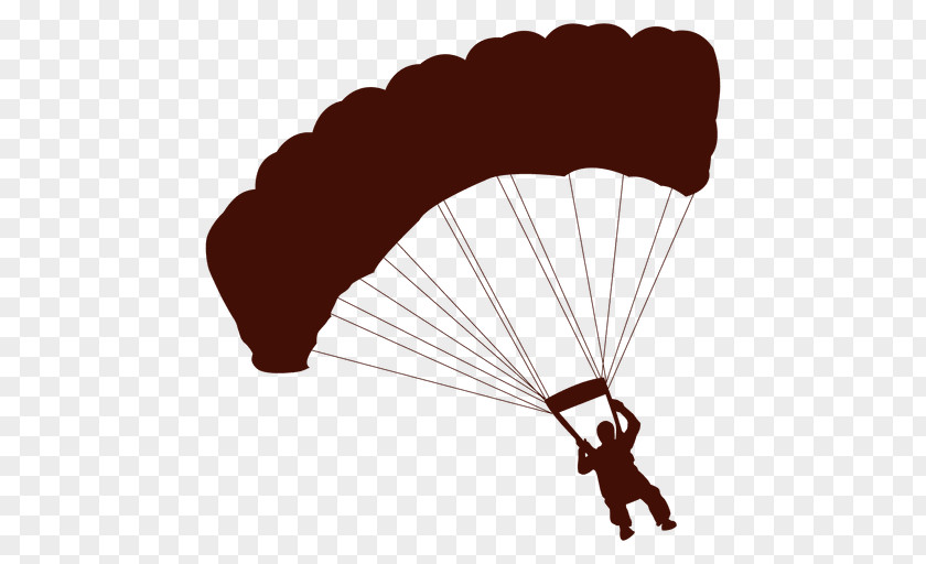 Paragliding Vector Parachuting Parachute Airplane Silhouette PNG